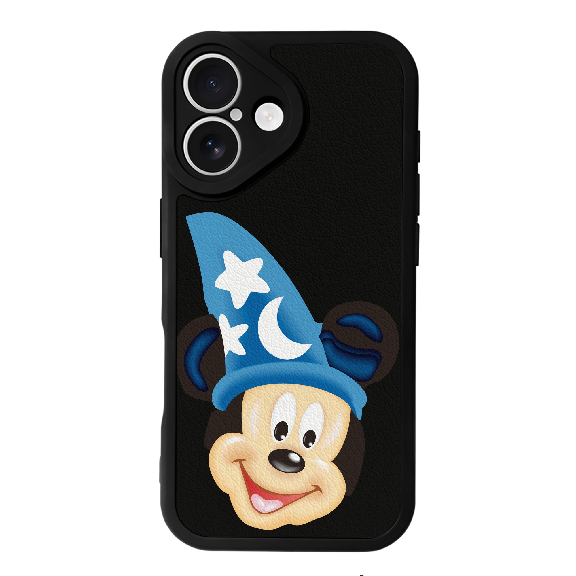 （画像用） ミッキーマウス Mickey Mouse 【iPhone 16シリーズ対応】シリコンスマホケース（レザー調） 材質：シリコン